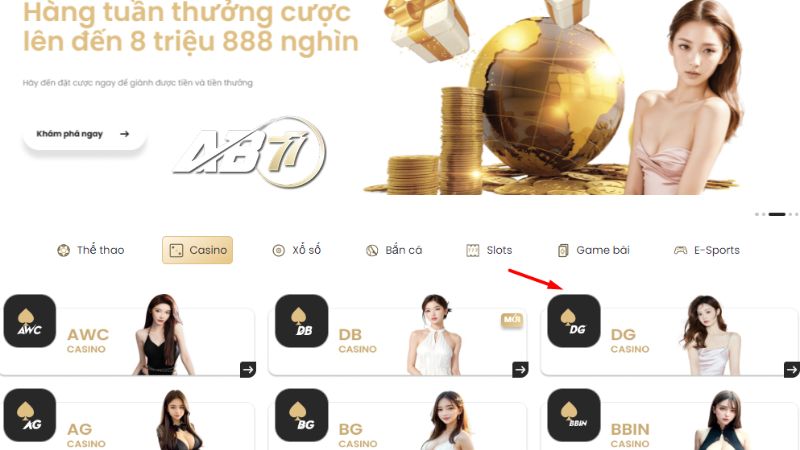 Giới thiệu sơ lược về sảnh DG Casino AB77