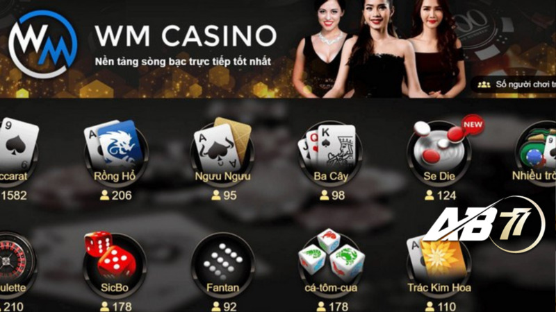 Sảnh WM Casino AB77 là sảnh chơi có chỗ dựa tài chính vững chắc